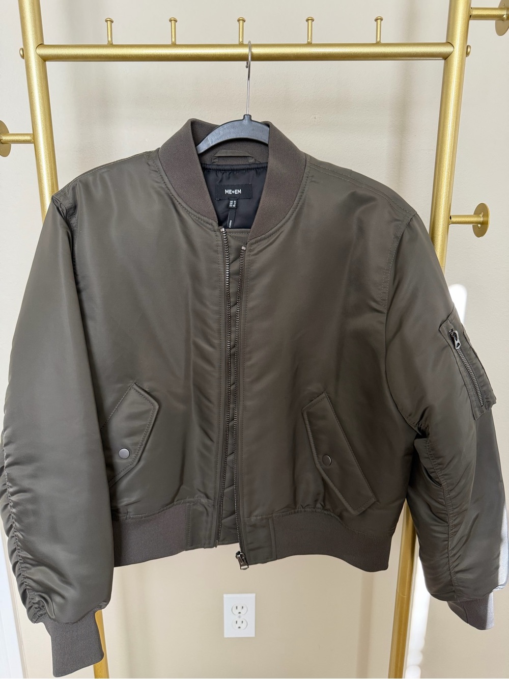 ME+EM Women’s Olive Bomber Jacket - ME+EM